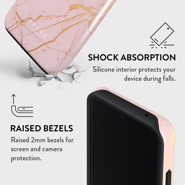 Peachy Gold - Pink Marble Samsung Galaxy A54 Case Supply - Image 4