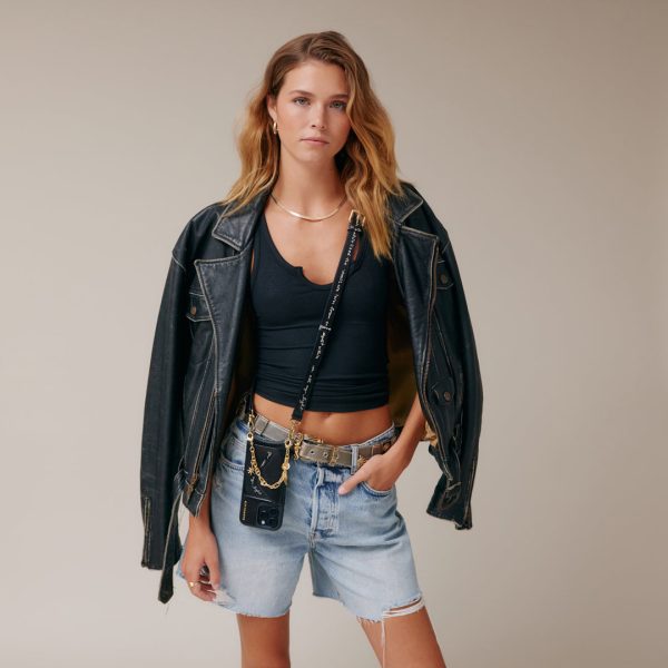 Alanis Crossbody Charm Set with Expanded Pouch- Black Gold Online Sale - Image 3