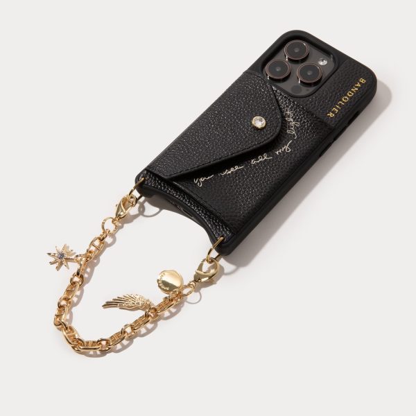 Alanis Crossbody Charm Set with Expanded Pouch- Black Gold Online Sale - Image 4