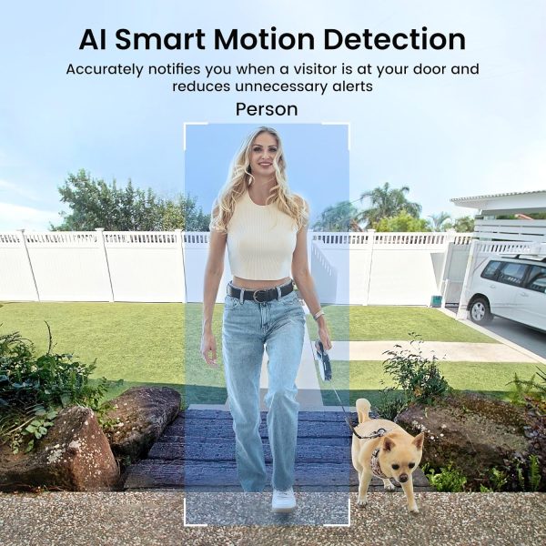 AOSU Doorbell Camera Wireless - Head-to-Toe View, Intelligent Package Detection, 2.4G Wi-Fi Video Doorbell with Chime, No Monthly Fees, Smart Human Detection, Works with Alexa and Google Assistant Supply - Image 5