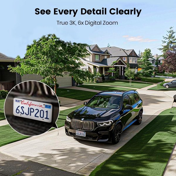 AOSU Floodlight Camera Wired, 3K UHD Security Camera Outdoor, 360° Coverage Surveillance, 24 7 Recording, Motion Detection, 2600-Lumen Motion-Activated Floodlight, Color Night Vision, No Monthly Fee Online now - Image 3